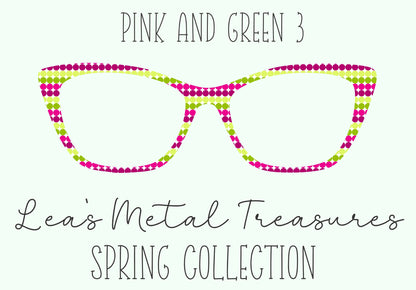 Pink and Green 3 Eyewear Frame Toppers COMES WITH MAGNETS