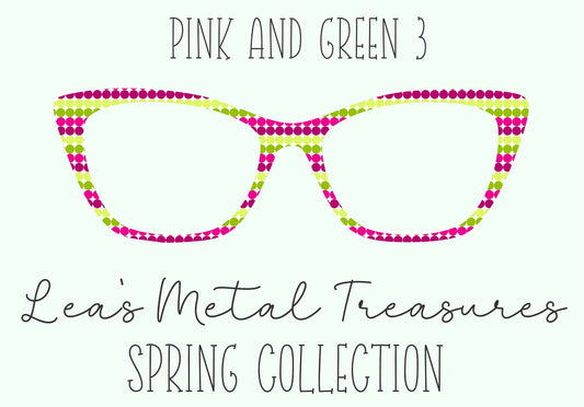 Pink and Green 3 Eyewear Frame Toppers COMES WITH MAGNETS