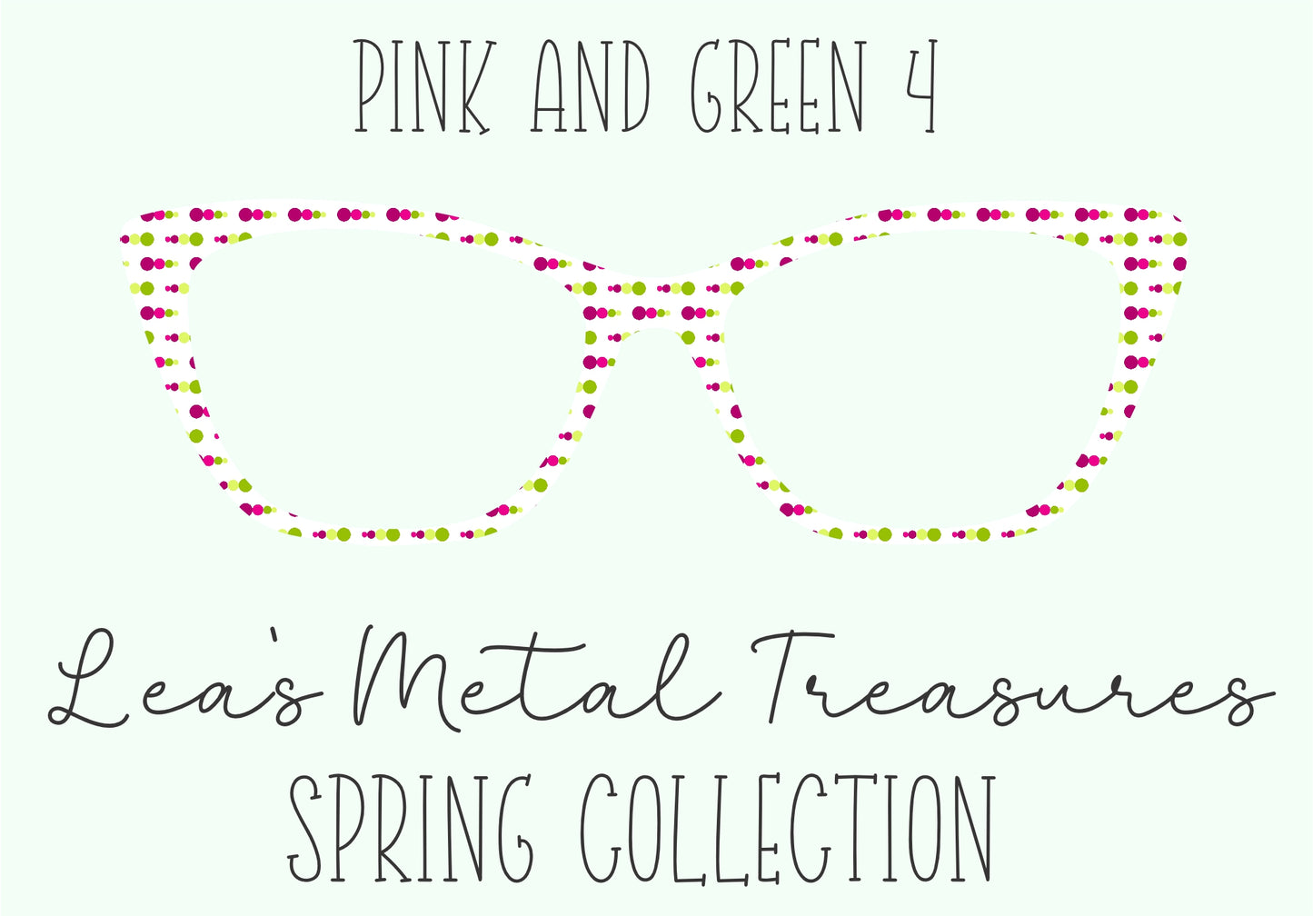 Pink and Green 4 Eyewear Frame Toppers COMES WITH MAGNETS