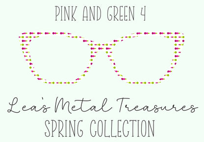 Pink and Green 4 Eyewear Frame Toppers COMES WITH MAGNETS