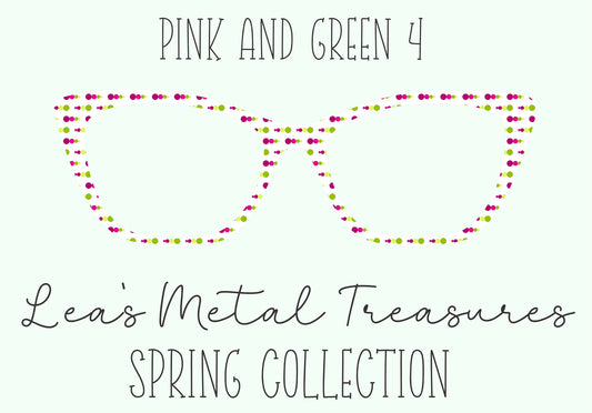 Pink and Green 4 Eyewear Frame Toppers COMES WITH MAGNETS