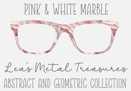 Pink & White Marble Eyewear Frame Toppers COMES WITH MAGNETS