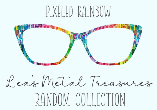 Pixelated Rainbow Eyewear Frame Toppers COMES WITH MAGNETS