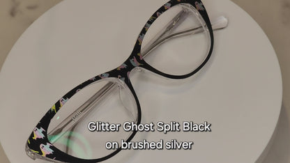 GLITTER GHOST Eyewear Frame Toppers COMES WITH MAGNETS