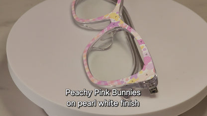 Peachy Pink Bunnies • Magnetic Eyeglasses Toppers