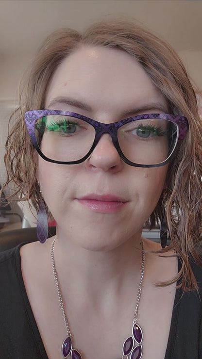 Off the Wall Fade Printed Magnetic Eyeglasses Topper • Flamingo Lady Collab Collection