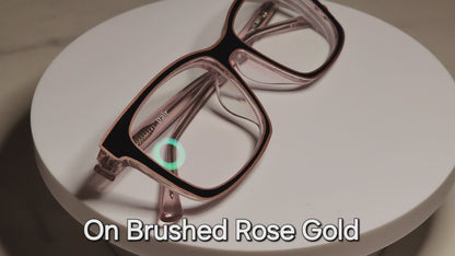 Black With White Outline (or Base Finish Outline) • Magnetic Eyeglasses Toppers