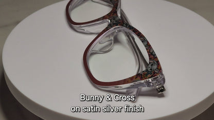 Bunny and Cross • Magnetic Eyeglasses Toppers