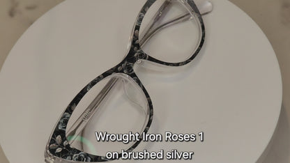 WROUGHT IRON ROSES 1 Eyewear Frame Toppers COMES WITH MAGNETS
