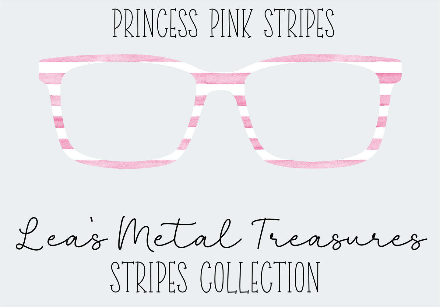 Princess Pink Stripes Eyewear Frame Toppers