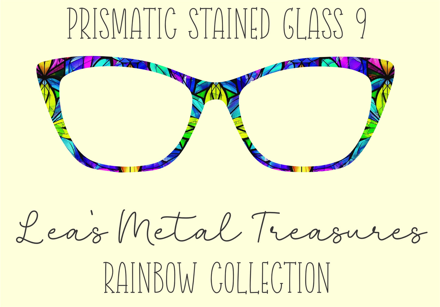 Prismatic Stained Glass 9 Eyewear Frame Toppers