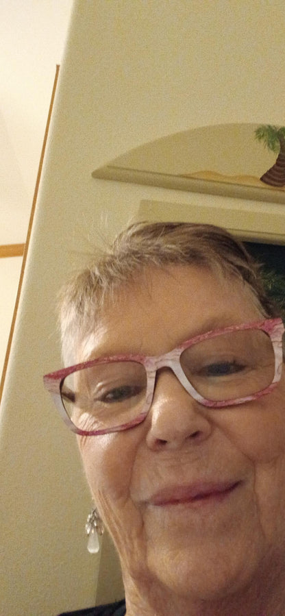 Gold Laced Pink Marble Eyewear Frame Toppers