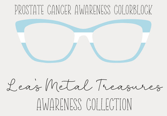 Prostate Cancer Awareness Colorblock  Eyewear Frame Toppers