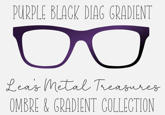 purple black diag gradient 2A1538-4C2B63-000000 Eyewear Frame Toppers COMES WITH MAGNETS