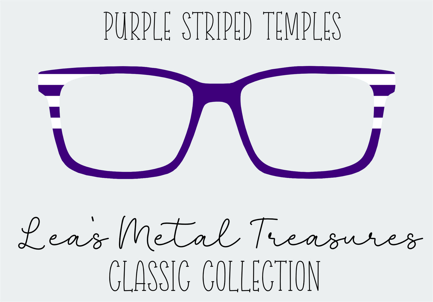 Purple Striped Templates Eyewear Frame Toppers
