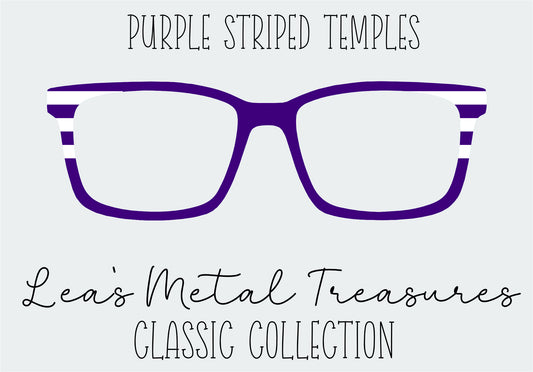 Purple Striped Templates Eyewear Frame Toppers