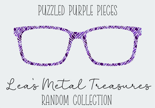 Puzzled Purple Pieces Eyewear Frame Toppers