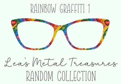 Rainbow Graffiti 1 Eyewear Frame Toppers COMES WITH MAGNETS