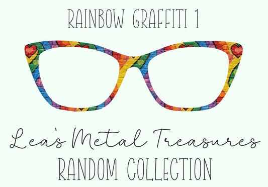 Rainbow Graffiti 1 Eyewear Frame Toppers COMES WITH MAGNETS