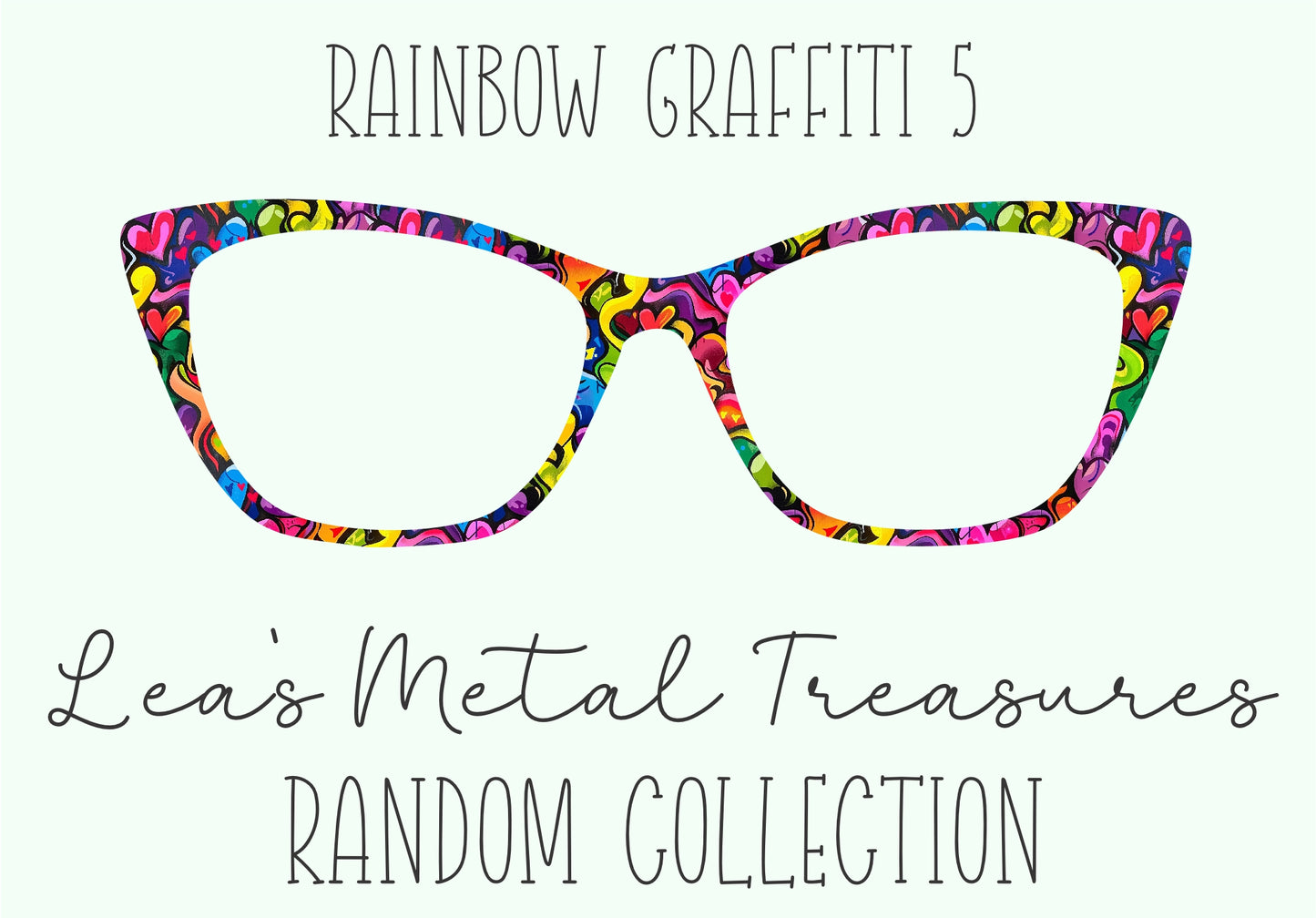 Rainbow Graffiti 5 Eyewear Frame Toppers COMES WITH MAGNETS