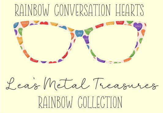 Rainbow Conversation Hearts Eyewear Frame Toppers
