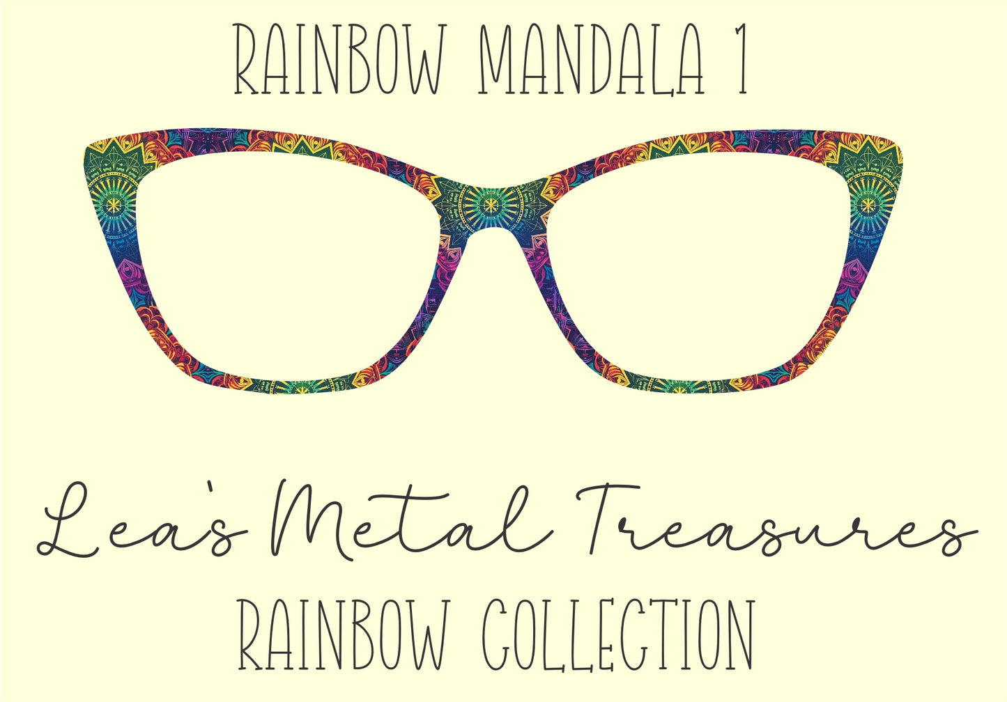 Rainbow Mandala 1 Eyewear Frame Toppers