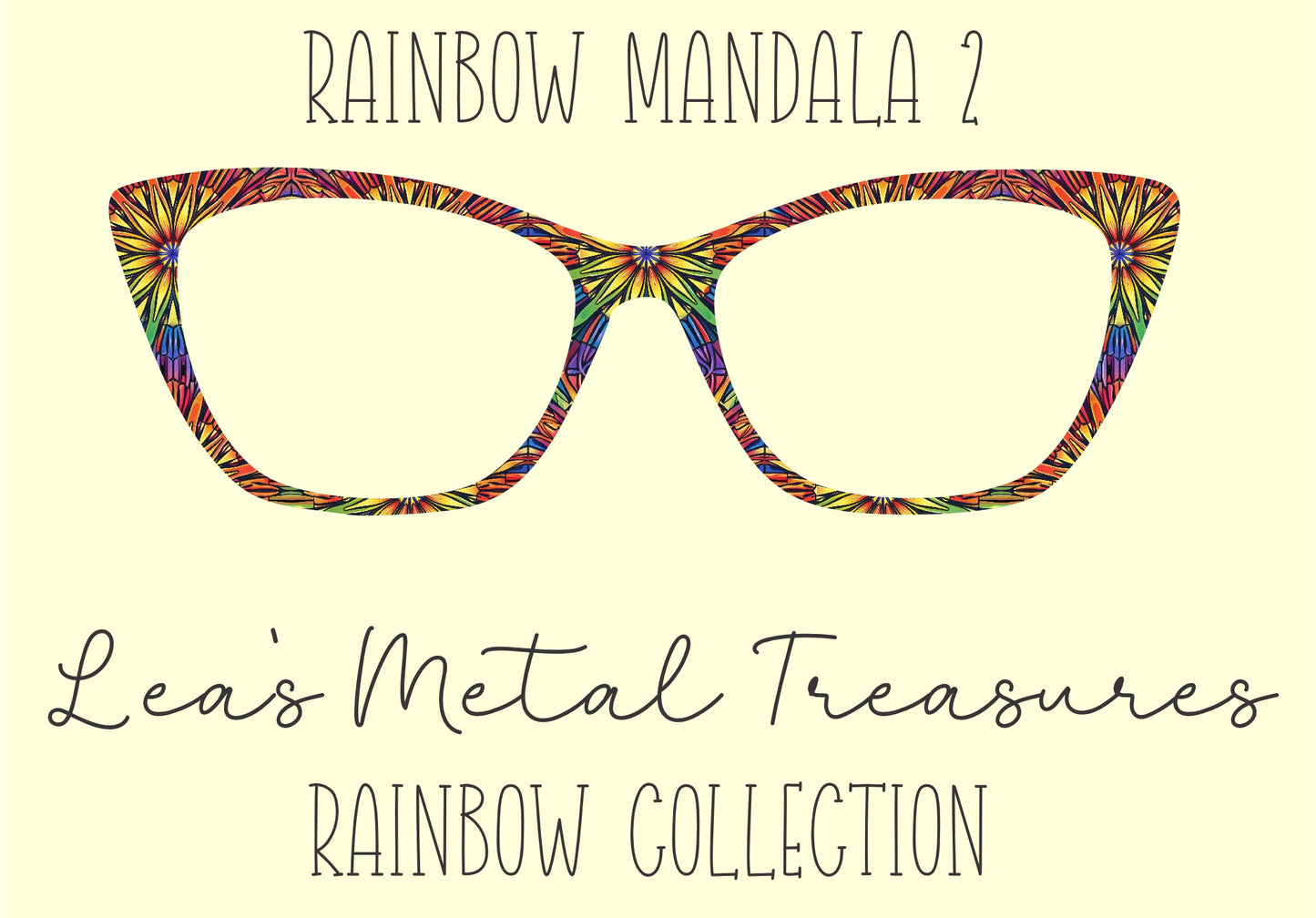 Rainbow Mandala 2 Eyewear Frame Toppers