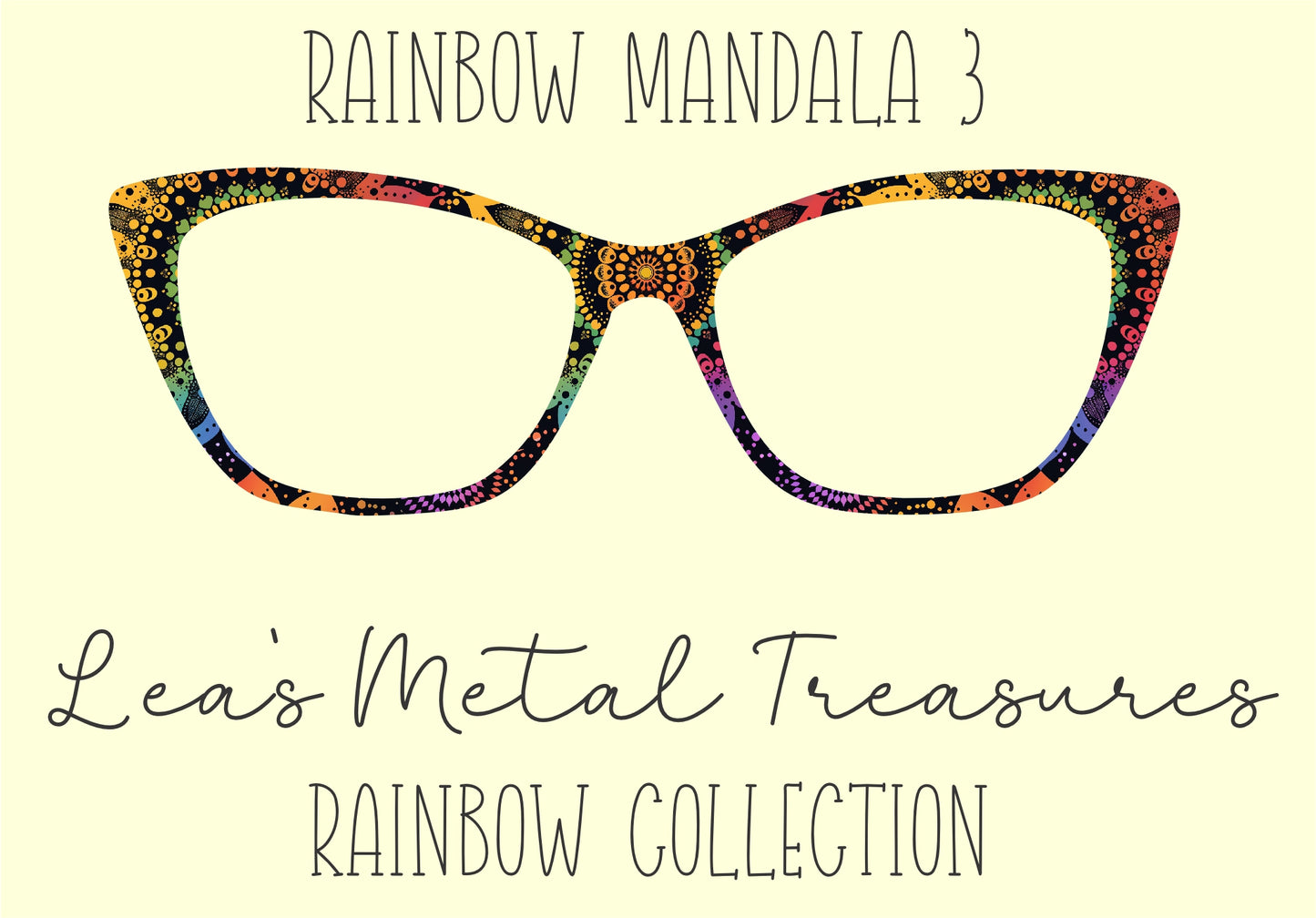 Rainbow Mandala 3 Eyewear Frame Toppers