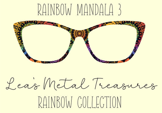 Rainbow Mandala 3 Eyewear Frame Toppers