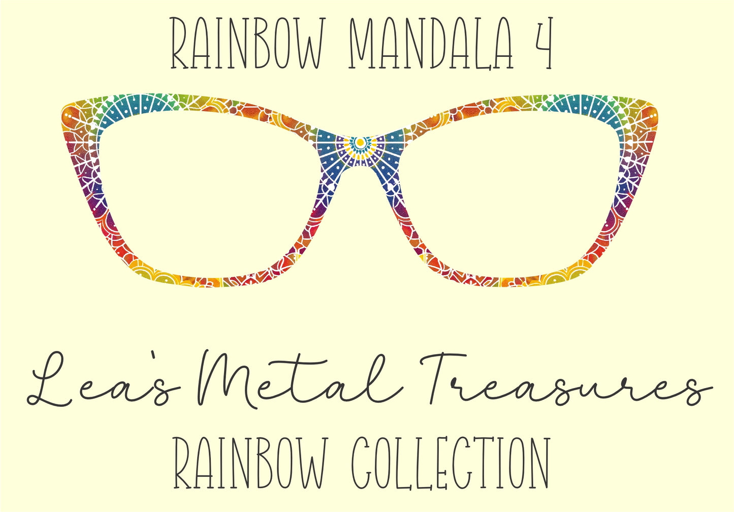 Rainbow Mandala 4 Eyewear Frame Toppers