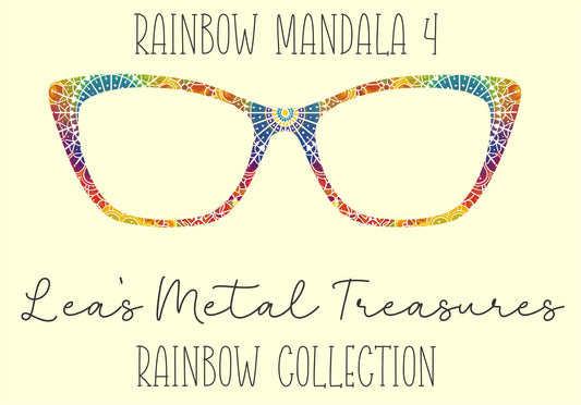 Rainbow Mandala 4 Eyewear Frame Toppers