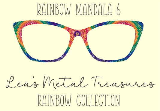 Rainbow Mandala 6 Eyewear Frame Toppers