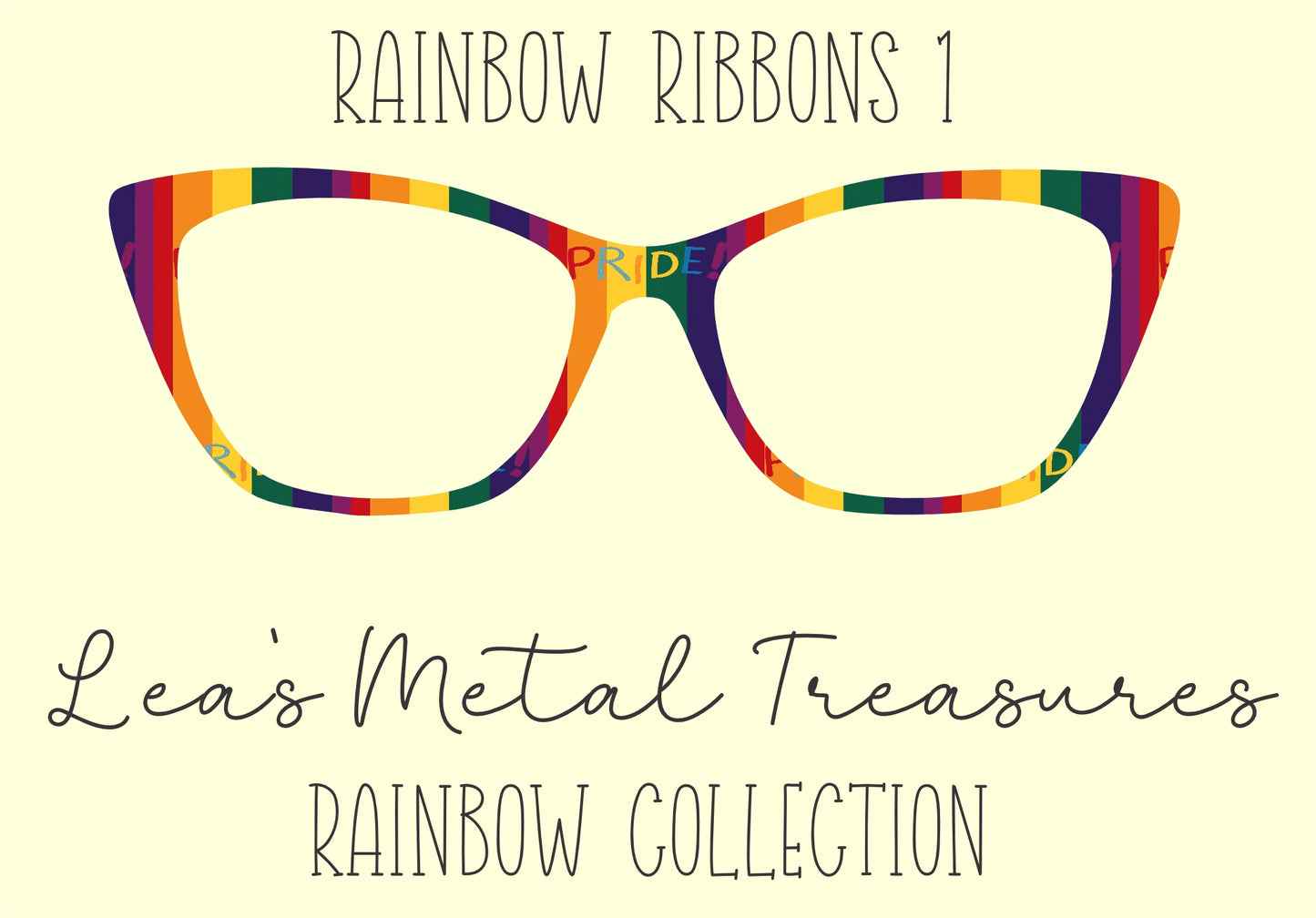 Rainbow Ribbons 1 Eyewear Frame Toppers