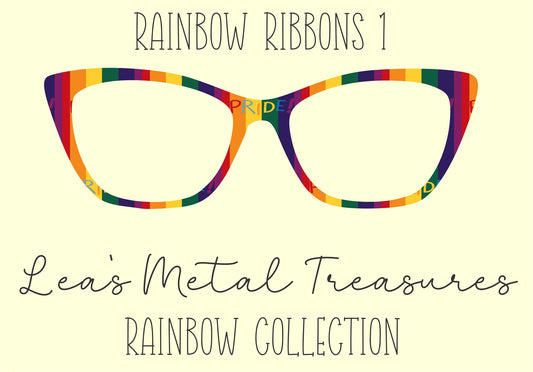 Rainbow Ribbons 1 Eyewear Frame Toppers