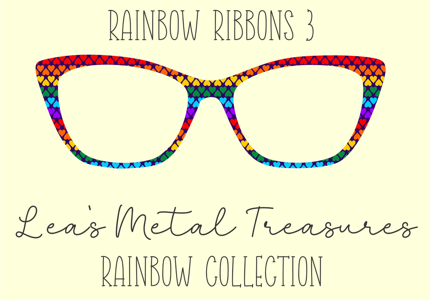 Rainbow Ribbons 3 Eyewear Frame Toppers