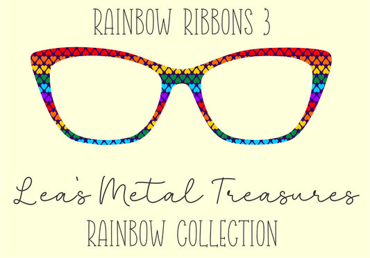 Rainbow Ribbons 3 Eyewear Frame Toppers