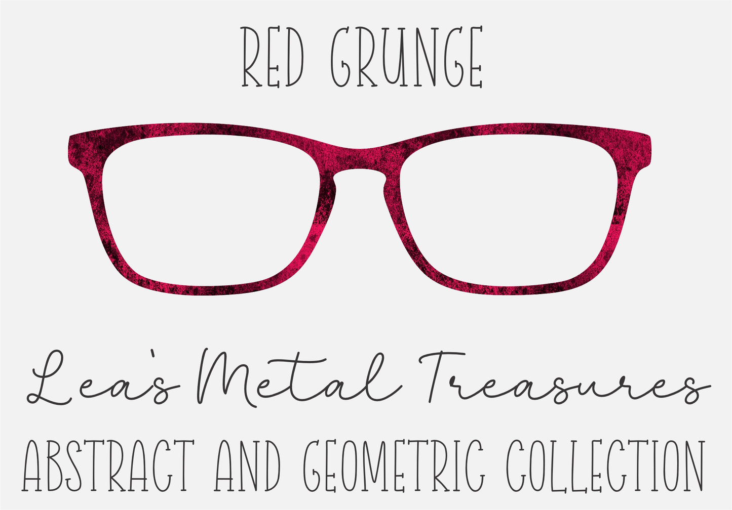 RED GRUNGE Eyewear Frame Toppers COMES WITH MAGNETS