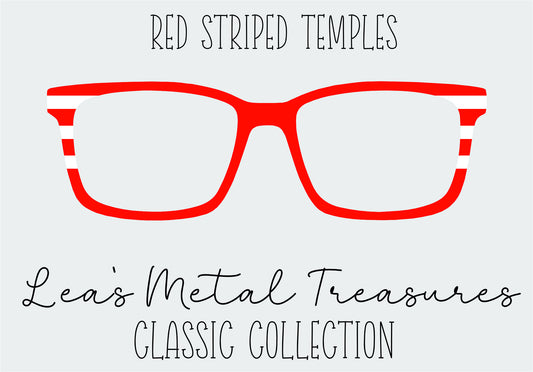 Red Striped Templates Eyewear Frame Toppers