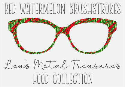 Red Watermelon Brushstrokes Toppers COMES WITH MAGNETS