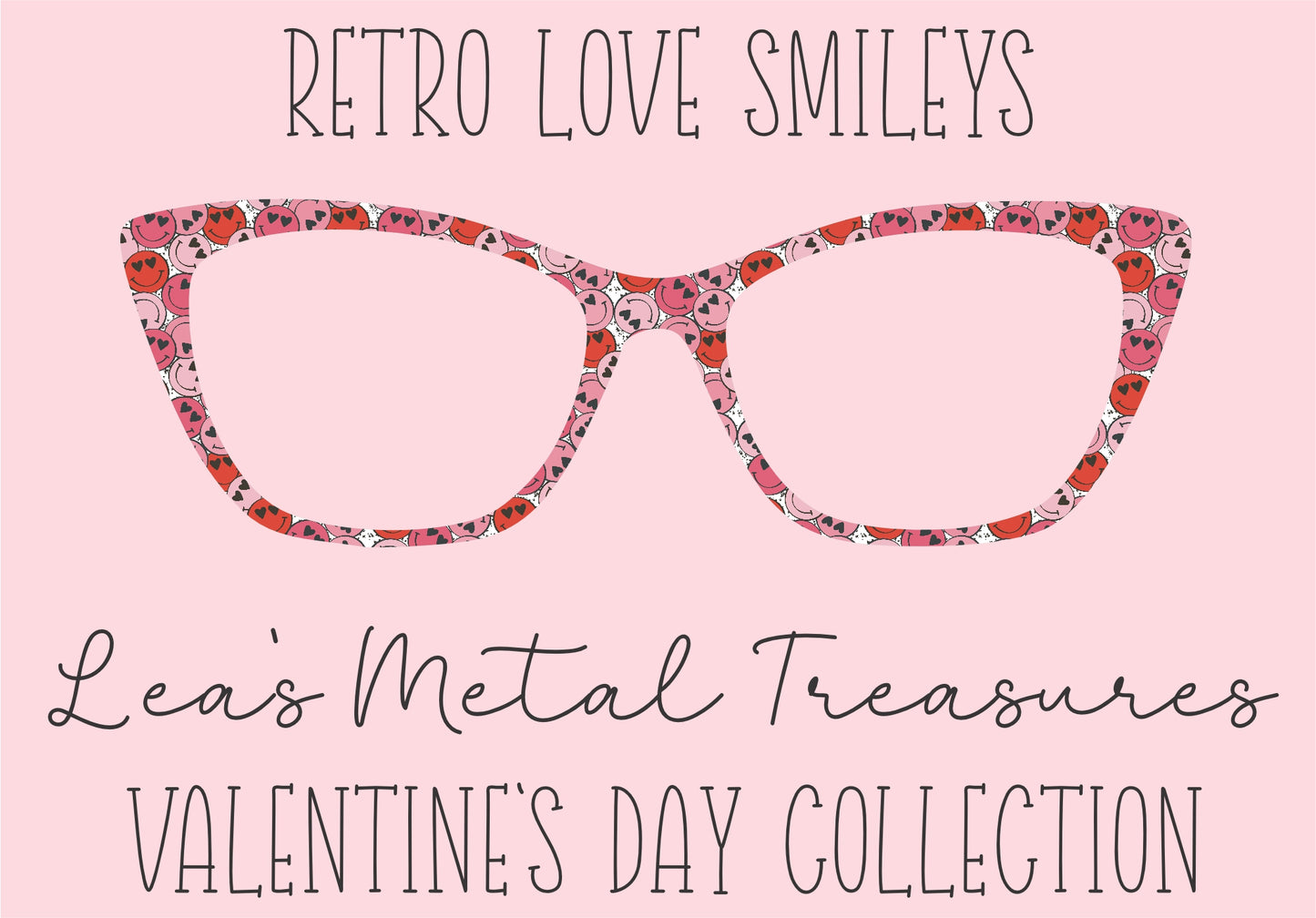 Retro Love Smileys Eyewear Printed Magnetic Eyeglasses Topper