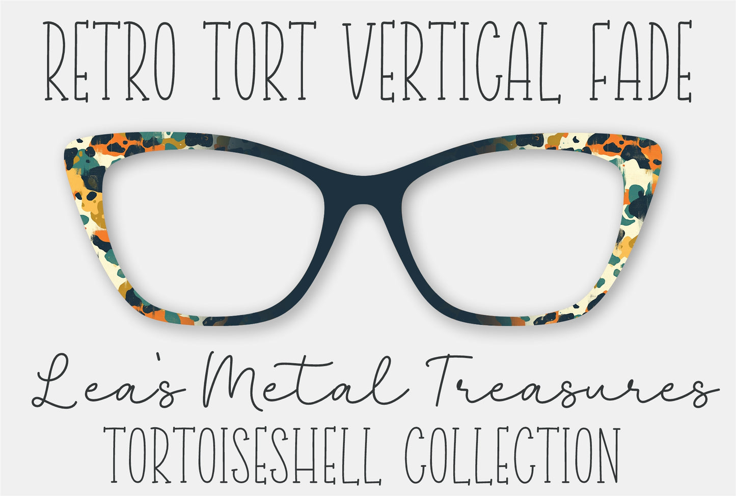 Retro Tort Vertical Fade Eyewear Frame Toppers COMES WITH MAGNETS