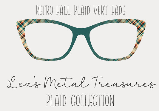 Retro Fall Plaid Vertical Fade • Magnetic Eyeglasses Topper