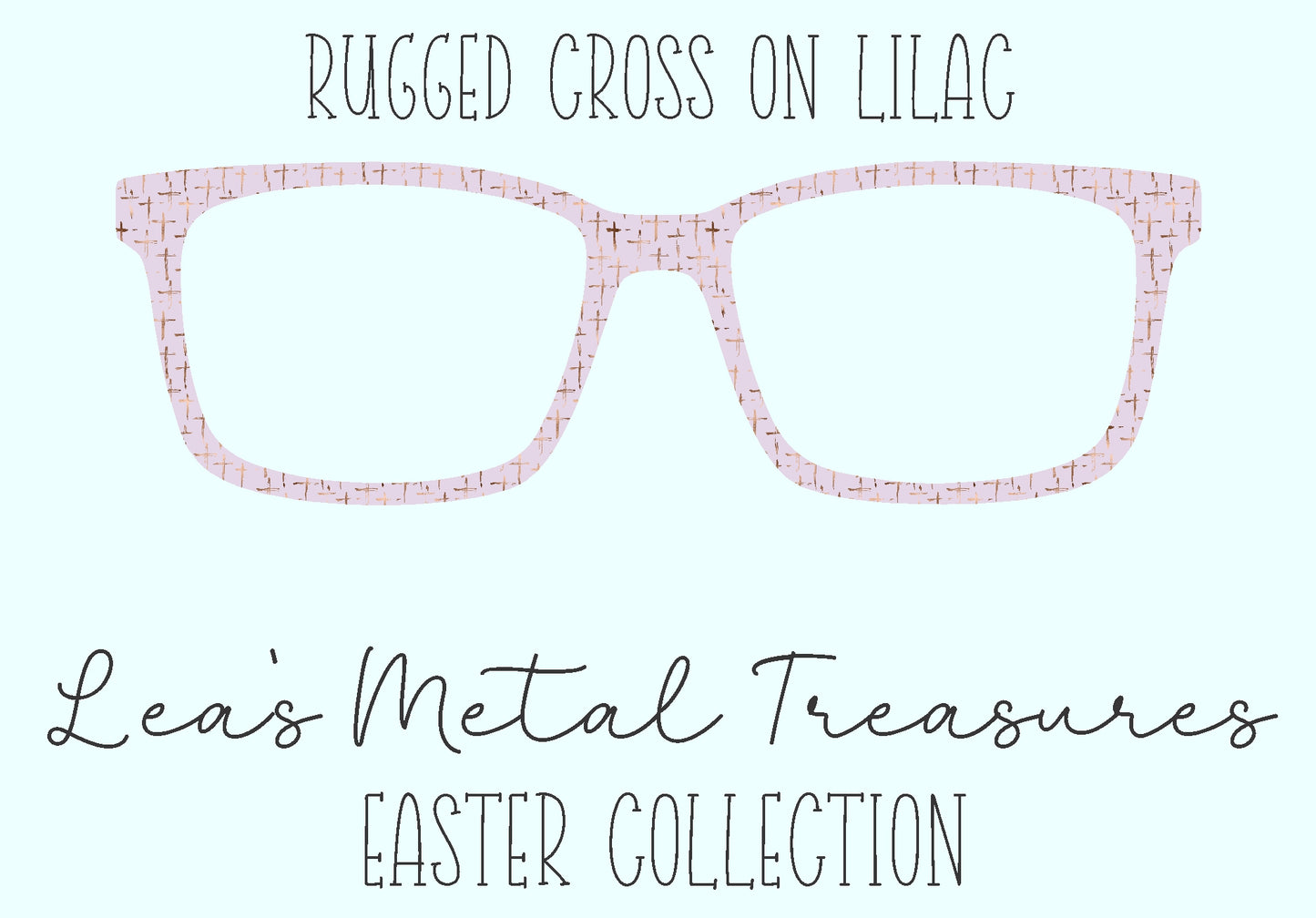 Rugged Cross on Lilac Eyewear Frame Toppers