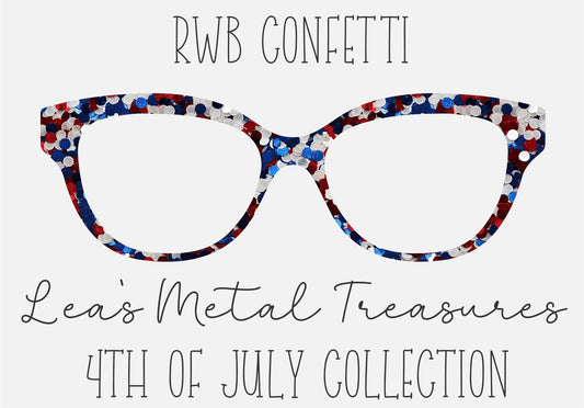 RWB Confetti Eyewear Frame Toppers COMES WITH MAGNETS