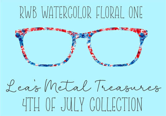 RWB Watercolor Floral 1 Eyewear Frame Toppers