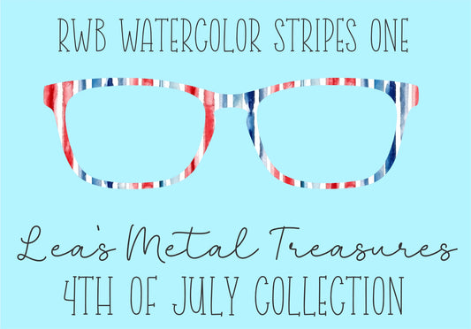 RWB Watercolor Stripes 1 Eyewear Frame Toppers