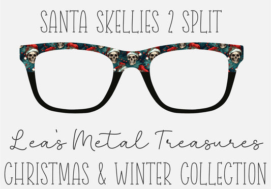 Santa Skellies 2 Split Eyewear Frame Toppers COMES WITH MAGNETS