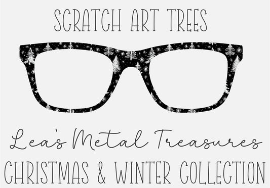 Scratch Art Trees Eyewear Frame Toppers COMES WITH MAGNETS