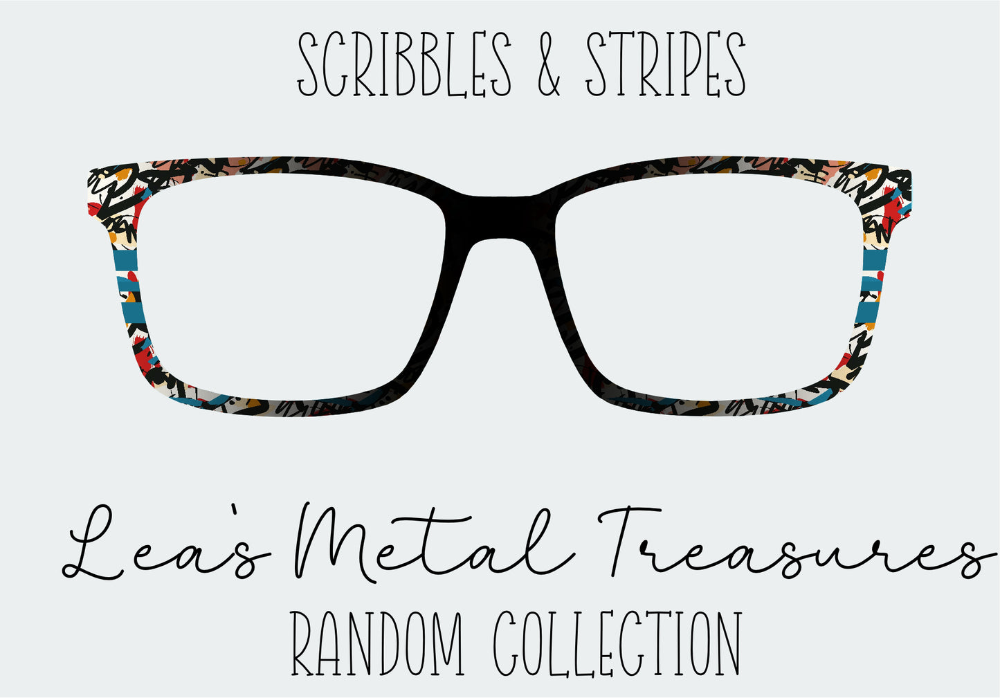 Scribbles and Stripes Eyewear Frame Toppers