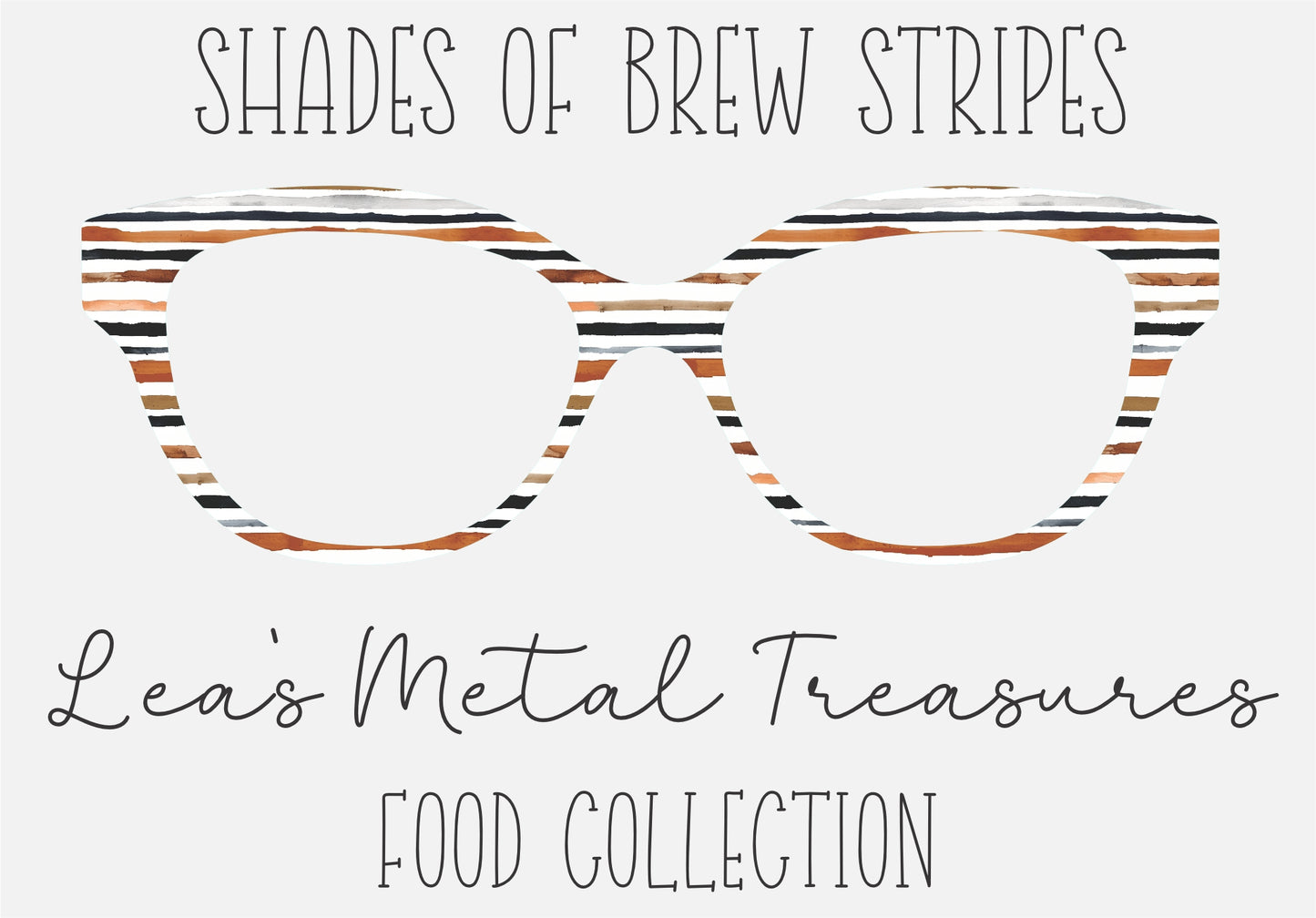 Shades of Brew Stripes Eyewear Frame Toppers COMES WITH MAGNETS